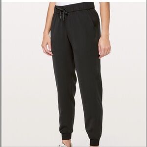Lululemon Black Joggers – Size 2 | Elastic Waist, Tapered Leg, Great Condition
